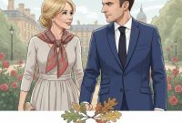 Ilustrasi Kisah Cinta Macron dan Brigitte
